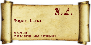 Meyer Lina névjegykártya